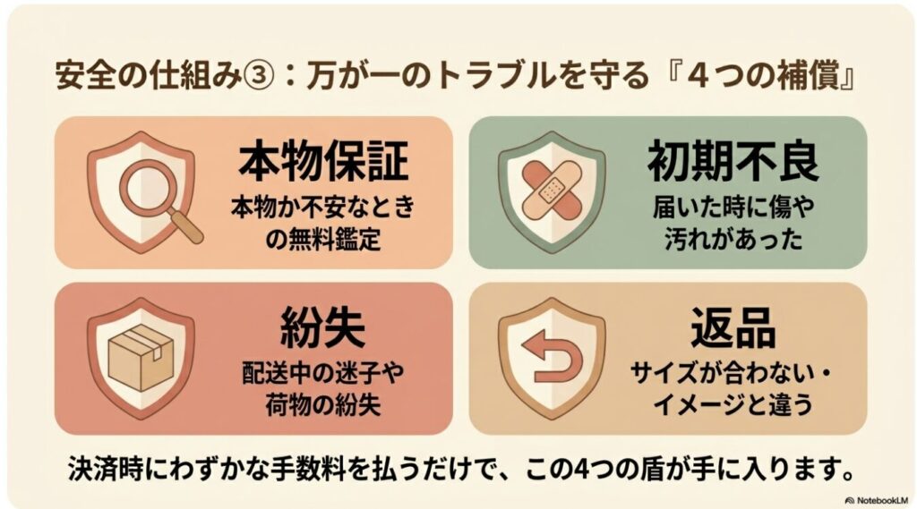 本物保証や紛失補償などあんしんプラスで提供されるサポート内容のまとめ
