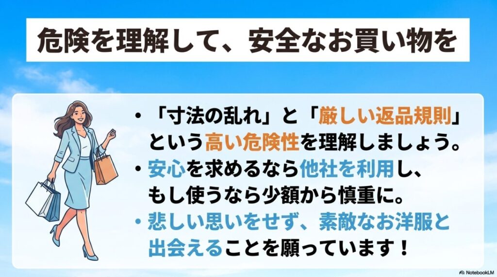 リスクを把握した上での慎重な判断と選択