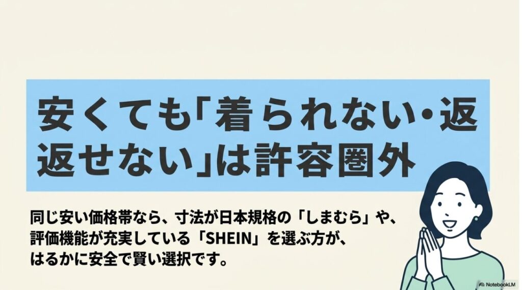 低価格であっても品質やサポートが伴わないことへの指摘