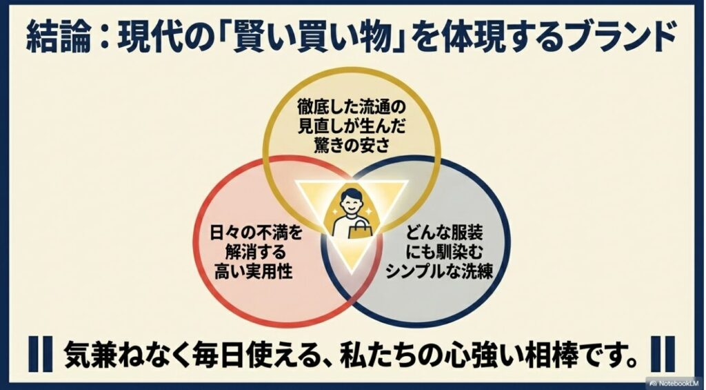 高い実用性と洗練されたデザインに驚きの安さを兼ね備えたD.KELLYの結論