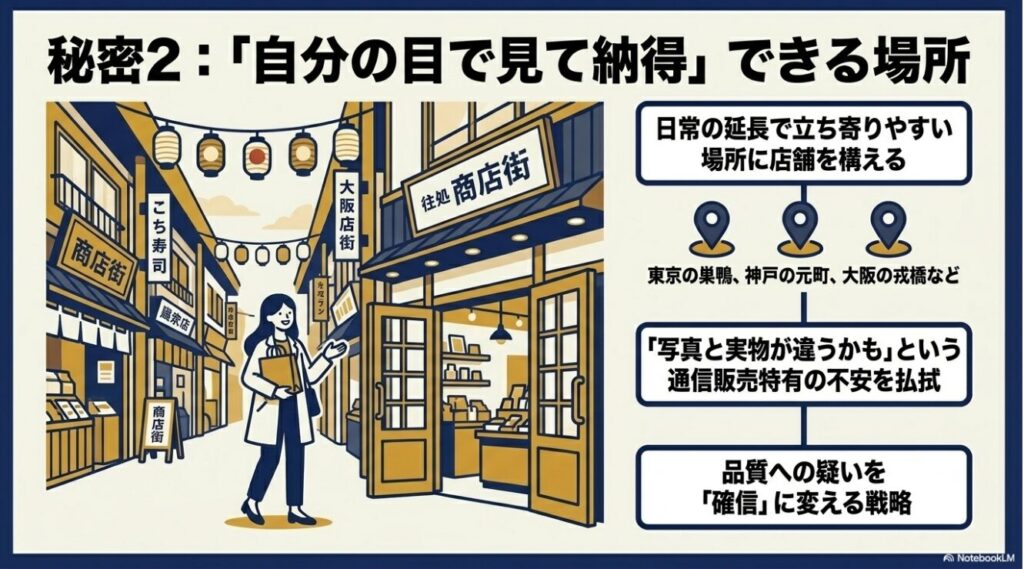 日常の延長線上で商品を直接確認できるオープンな店舗イメージ