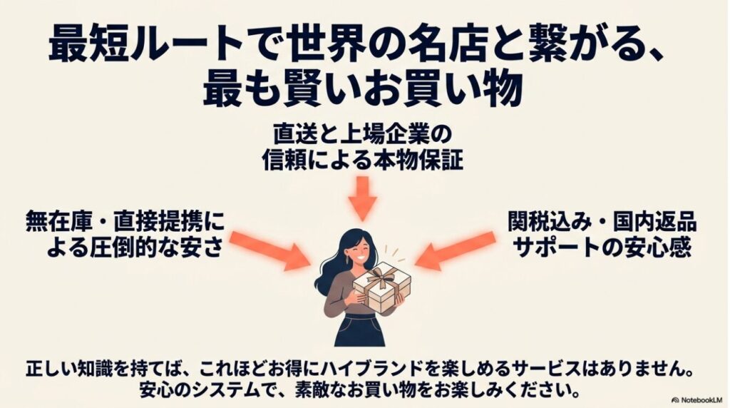 プレゼントボックスを持って喜ぶ女性のイラスト