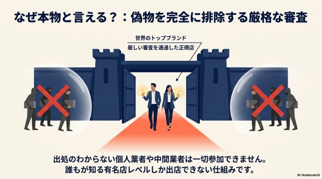 トップブランドと正規店のみが参加できる図式