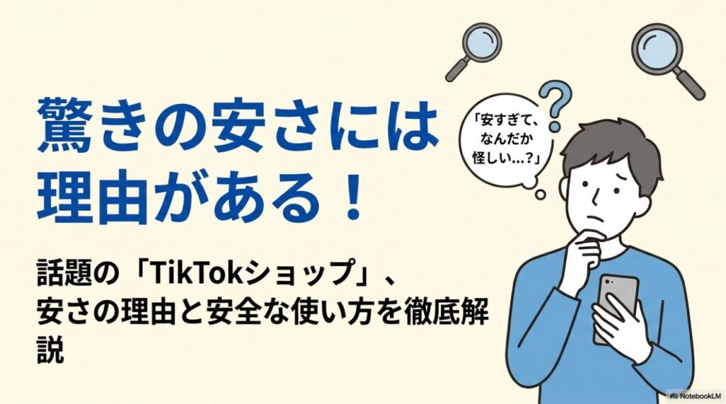 TikTokショップが安すぎる理由と怪しい噂の真相について徹底解説するトップ用画像