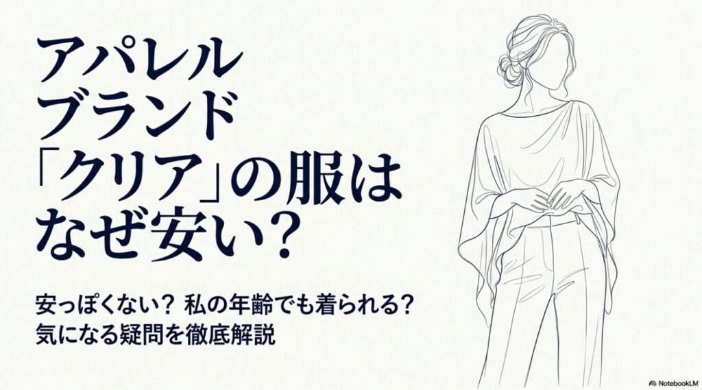 アパレルブランドclearの年齢層や安さの理由について