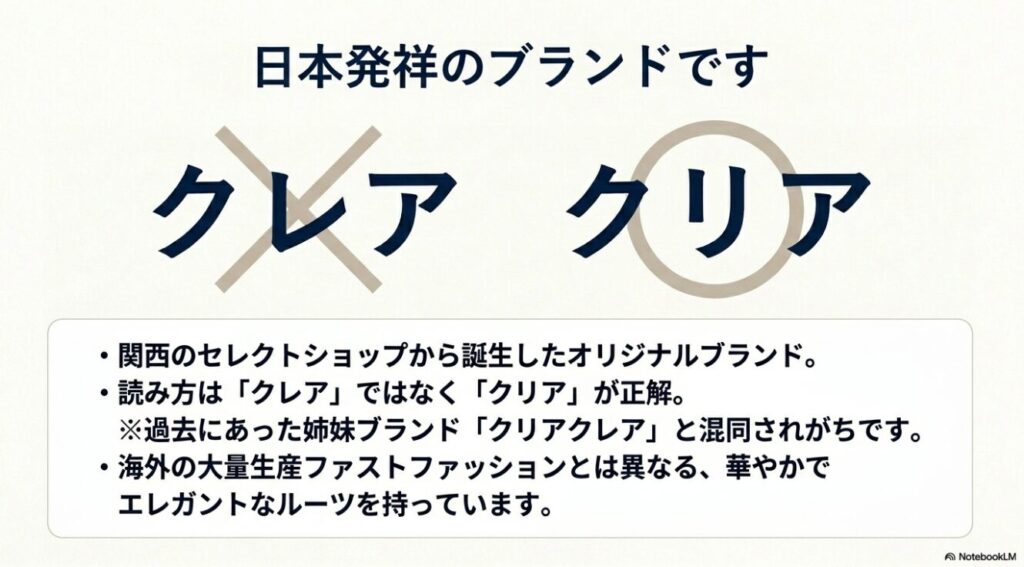 クレアではなくクリアが正解であることの図解