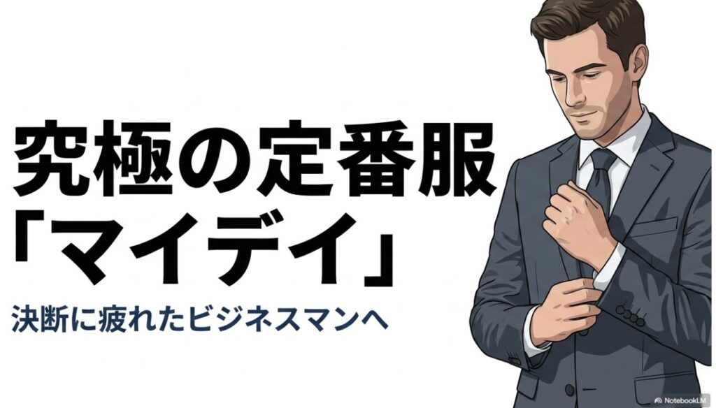 決断に疲れたビジネスマンに向けた究極の定番服マイデイ