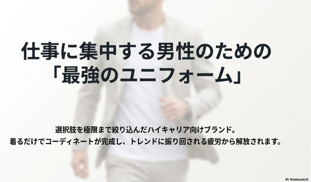 仕事に集中するための最強のユニフォーム