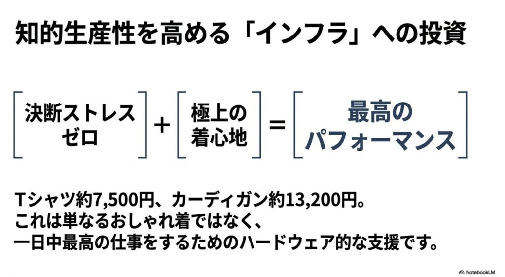日々のパフォーマンスを最大化するインフラとしての服