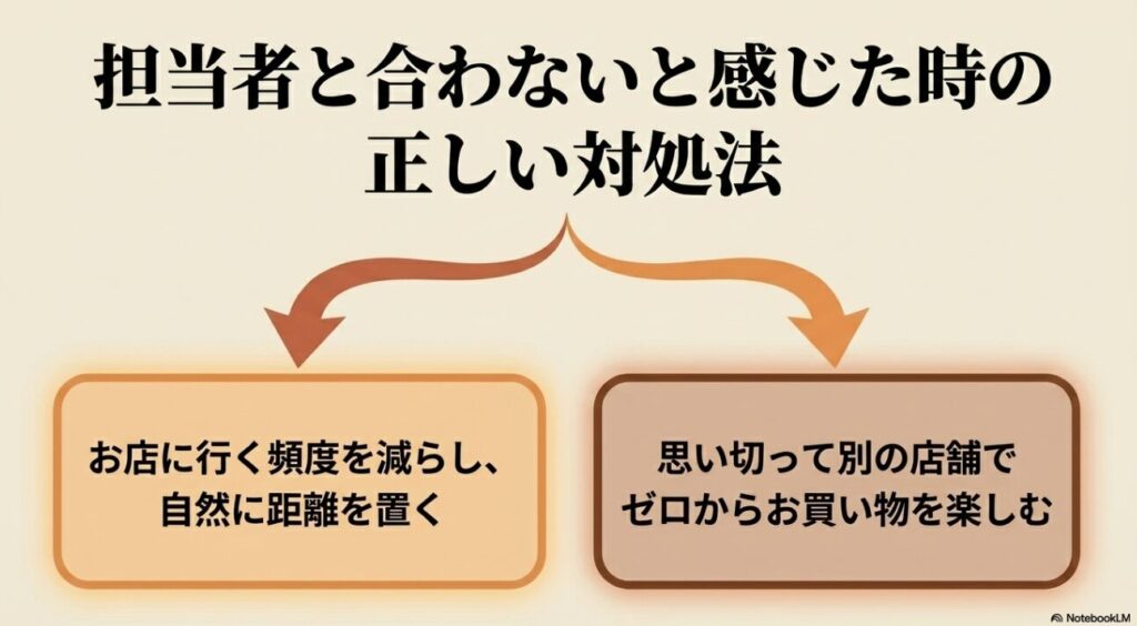 店舗へ行く頻度を減らすなど担当変更に関する正しい対処法