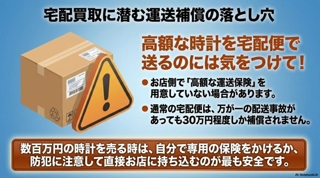 高額時計を配送する際のリスク喚起