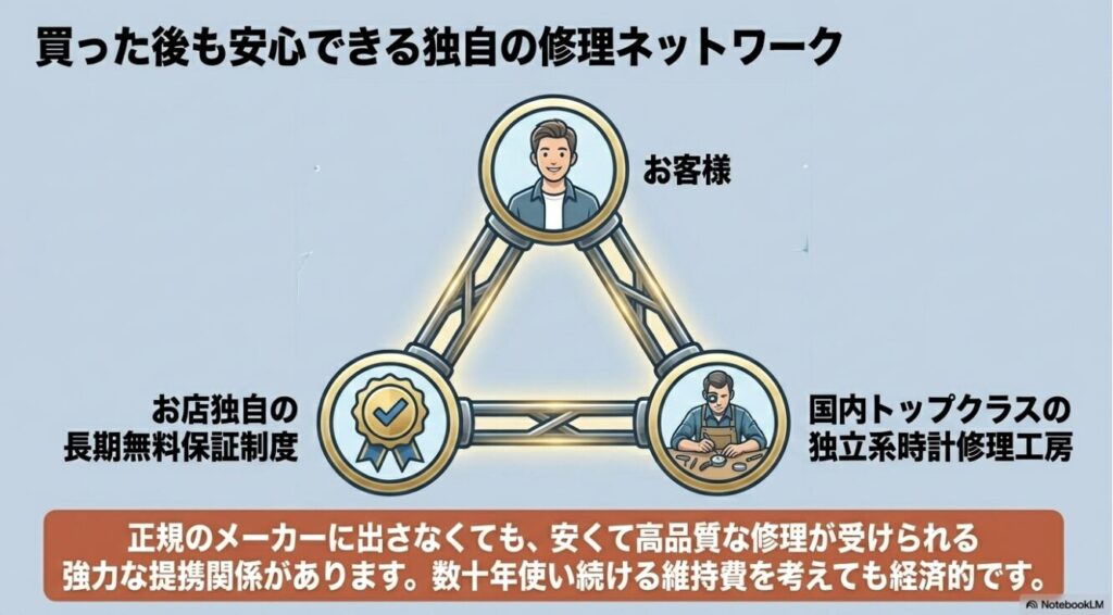 お客様と店舗と工房を結ぶ提携の図式
