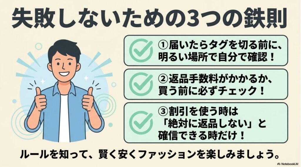 ルールを知って賢く安くファッションを楽しむための3つのポイント