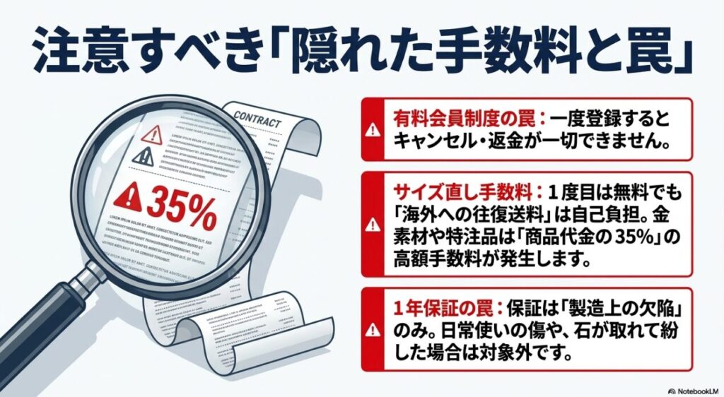 往復送料の自己負担や特注品にかかる隠れたコストの解説