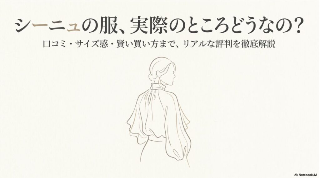 ブランド服シーニュの口コミやサイズ感を解説したタイトル