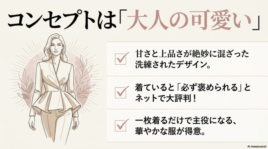 甘さと上品さが混ざったシーニュのブランドコンセプト