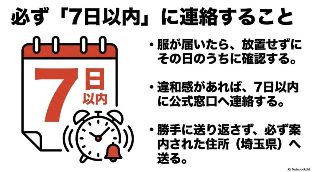 商品到着後は放置せず速やかに状態を確認して連絡する重要性
