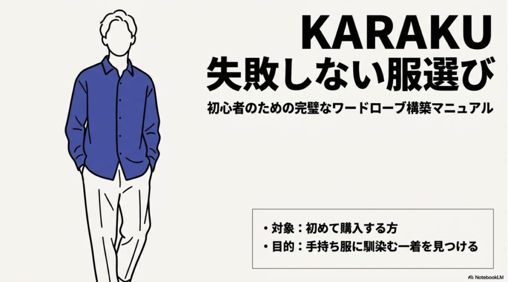 初めて購入する方に向けた手持ち服に馴染むアイテム選びの表紙