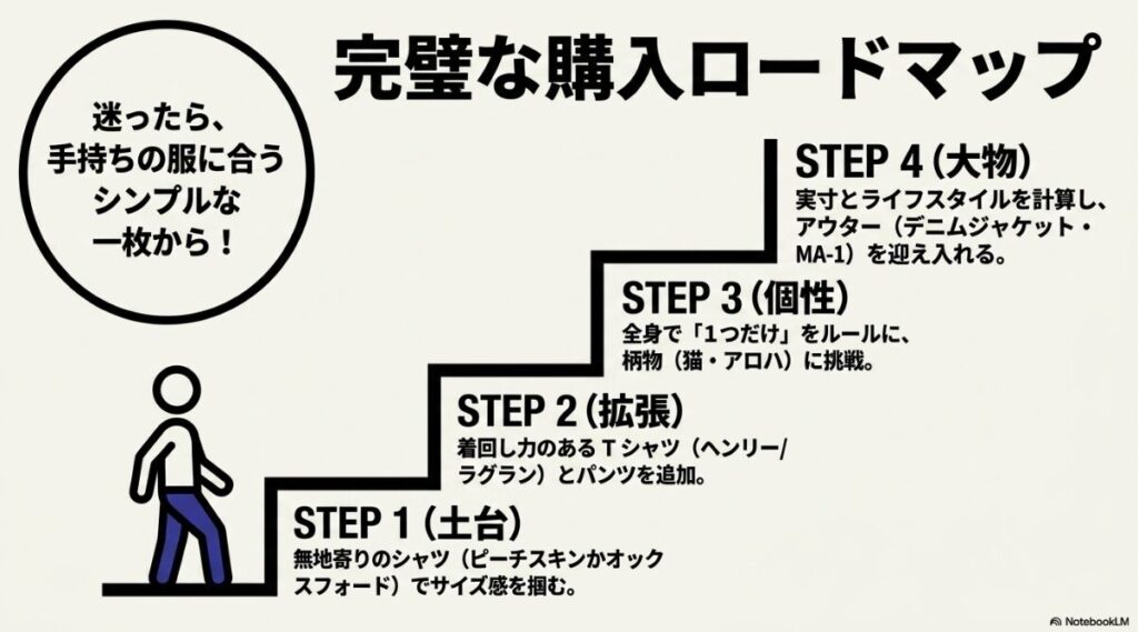 基礎アイテムから段階的に揃えるワードローブ構築の手順