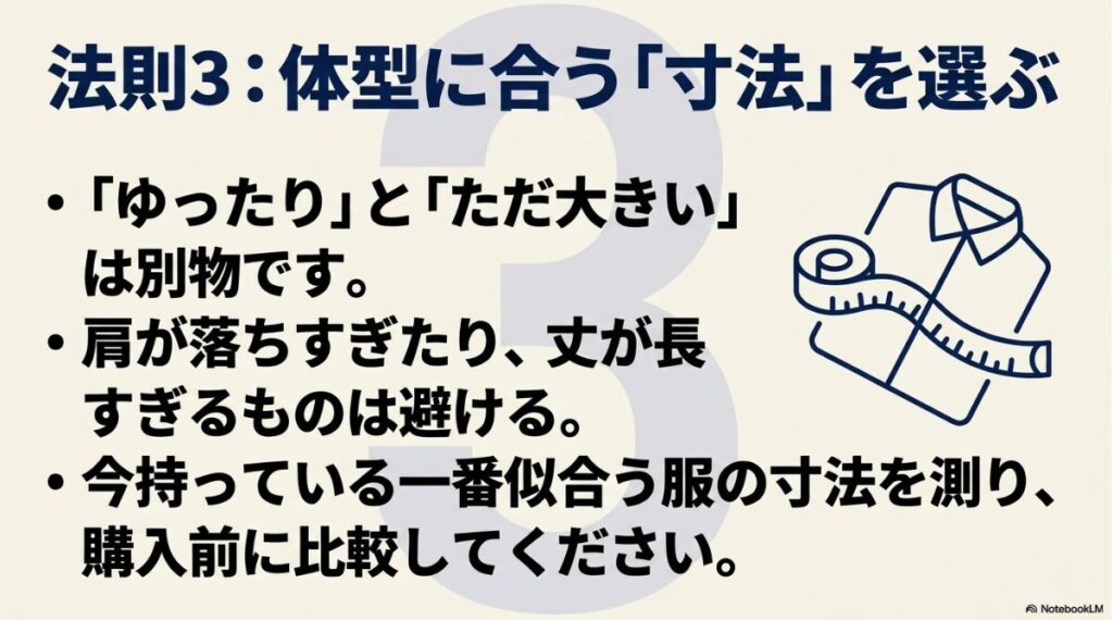 自分に似合う服のサイズを測ってから購入する重要性