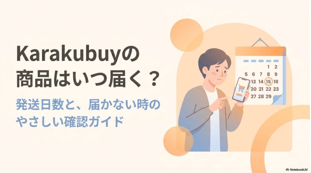 Karakubuyの商品がいつ届くかの目安と届かない時の対処法をまとめた表紙画像
