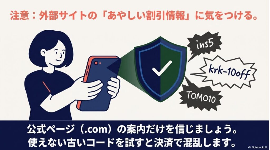 非公式なコード入力によるエラーのリスク