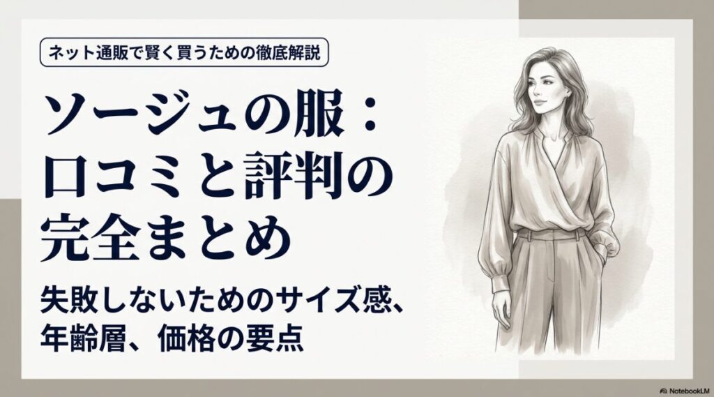 失敗しないサイズ選びや年齢層などを解説したソージュ特集の表紙