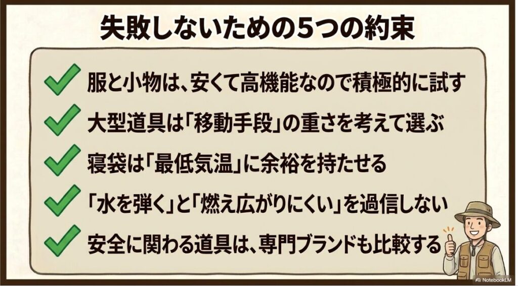 用途や安全性を考慮して失敗を防ぐためのアイテム選びの鉄則