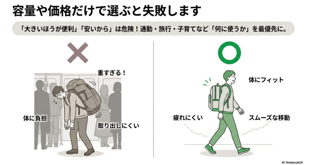 体への負担や取り出しにくさを防ぐためのポイント