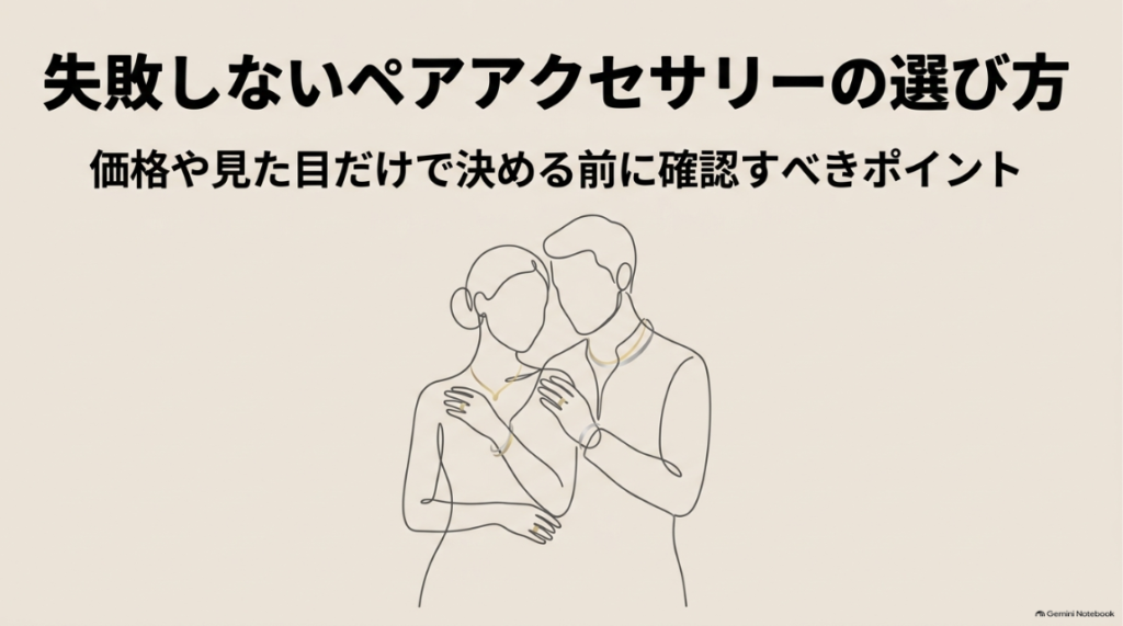 ペアネックレスと指輪を選ぶ前に確認したいポイント