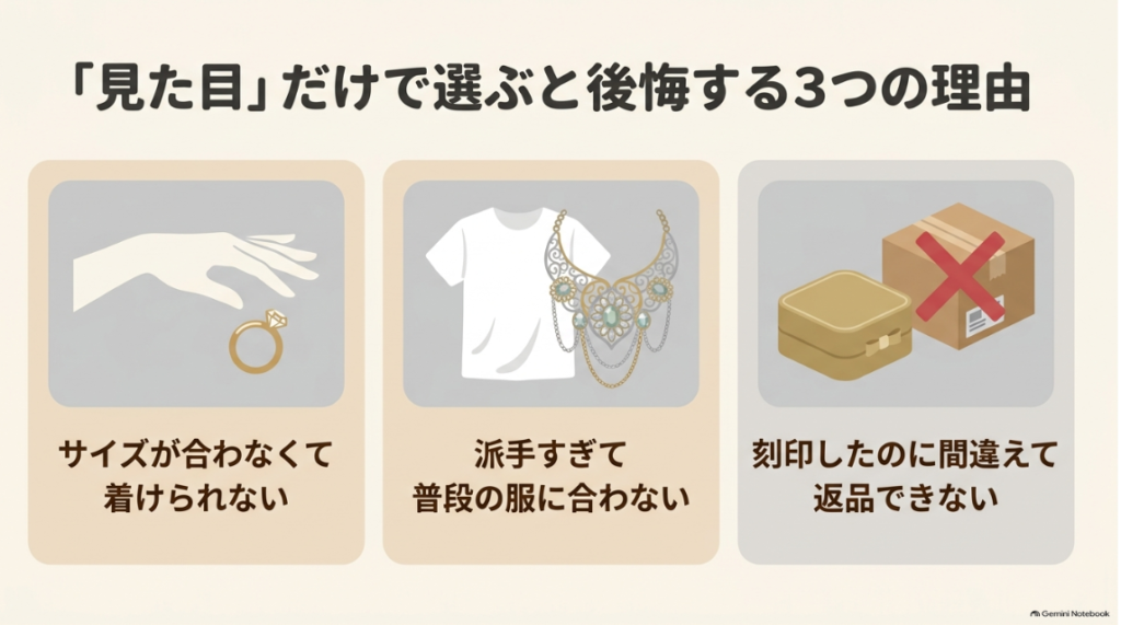 サイズや服装や刻印で起こりやすい失敗例