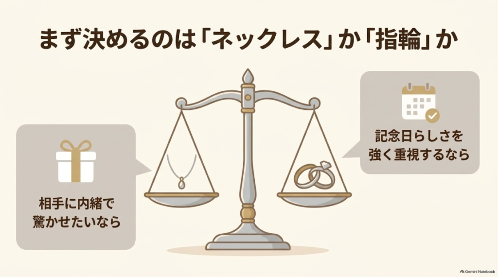 サプライズと記念日重視で考えるペアアクセサリー選び