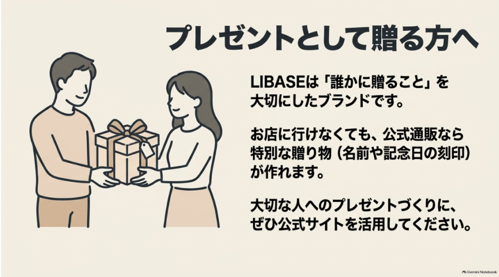 公式通販で特別なギフトを用意する場面