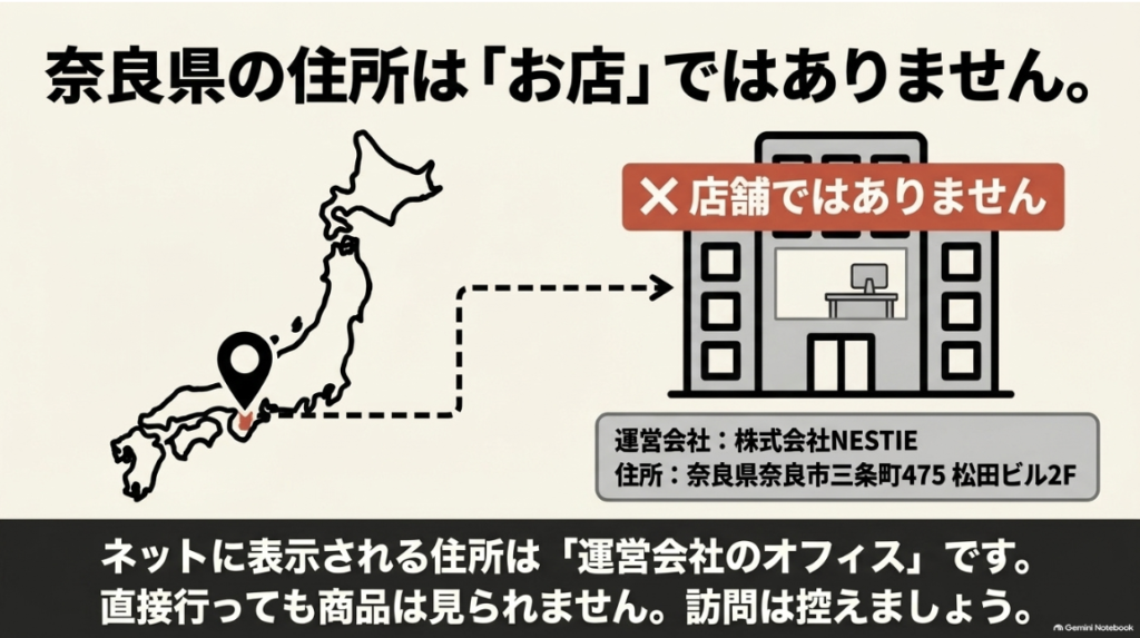 事業者住所と実店舗住所の違い
