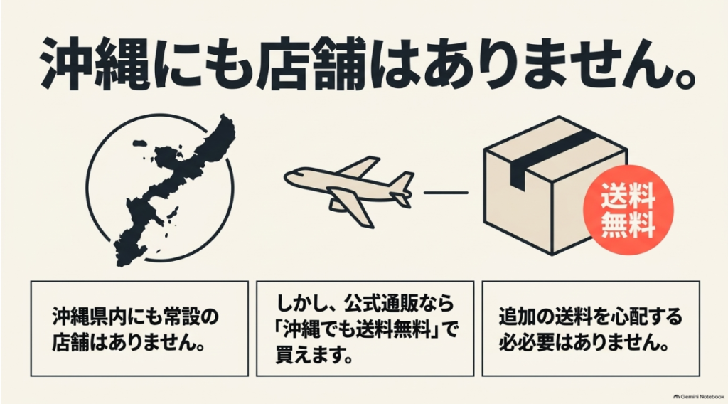 沖縄でも公式通販で購入可能