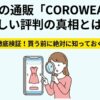 スマホで洋服を調べる女性と購入前に知るべき現実を伝えるアイキャッチ